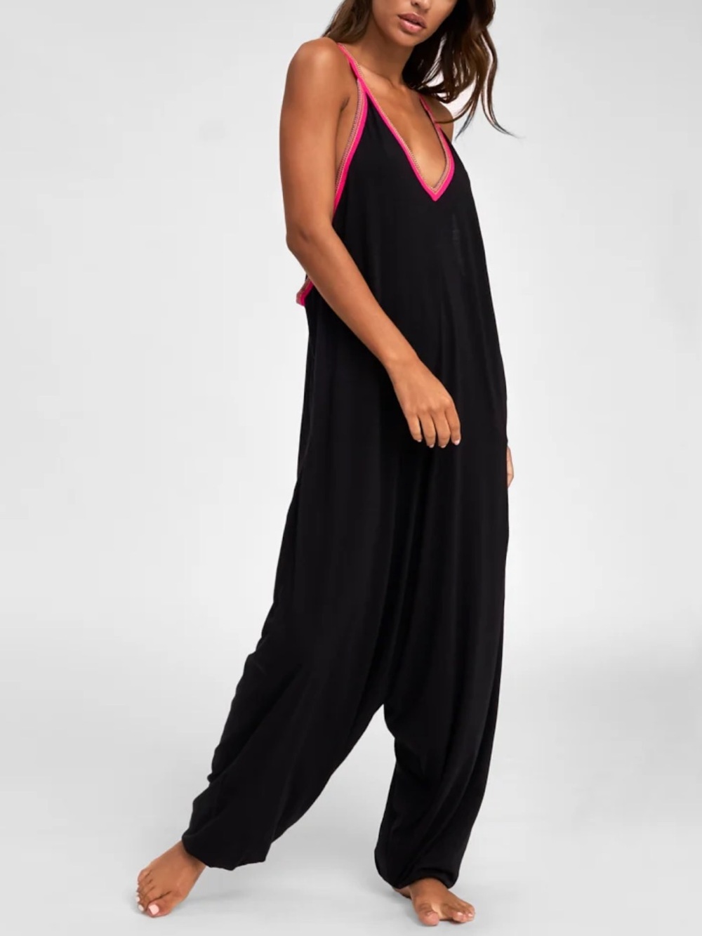 Pitusa Pima Inca Jumpsuit Black Size Petite